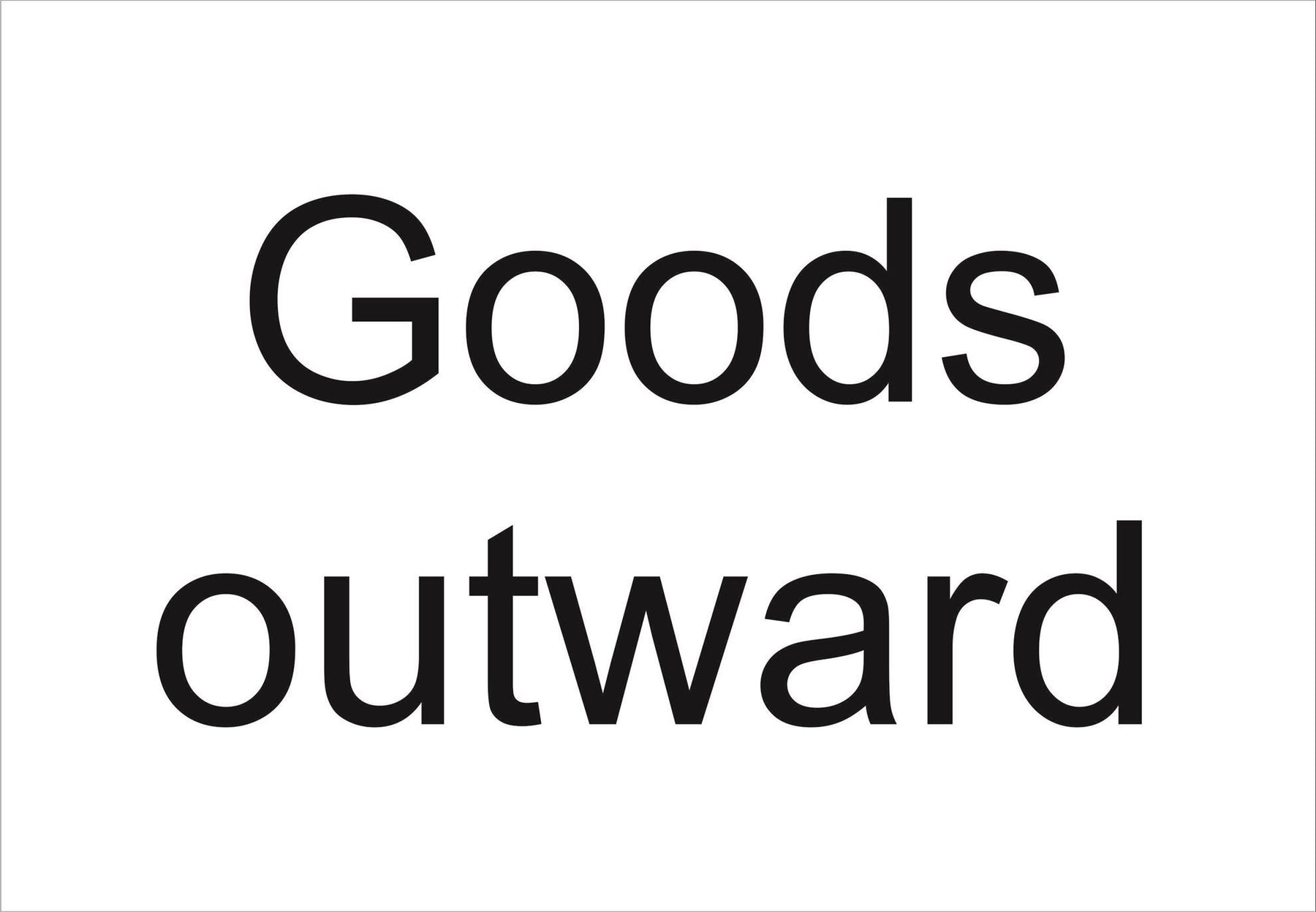 Goods outward