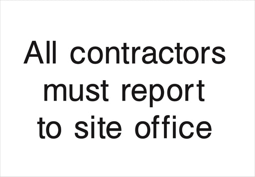 All contractors must report