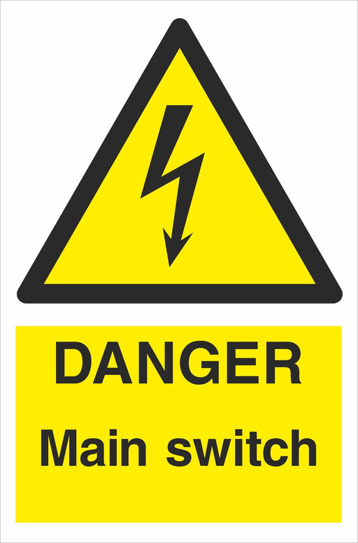 DANGER Main switch