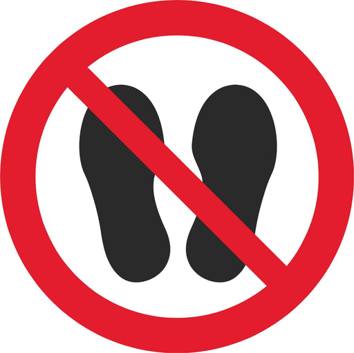 Do not walk or stand here - Symbol sticker sheet
