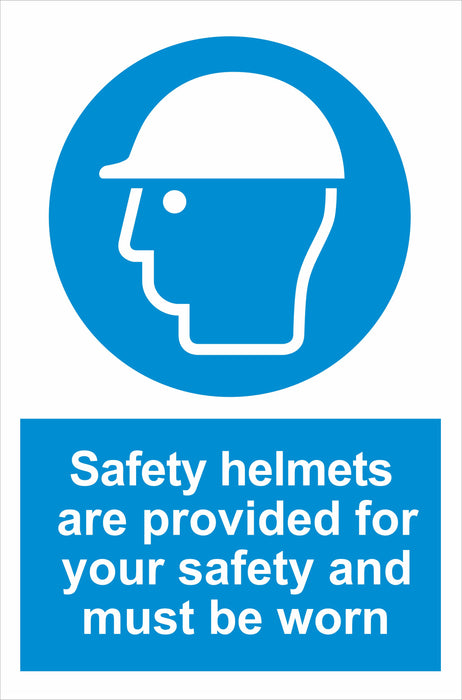 Safety helmets are provided for your safety and must be worn