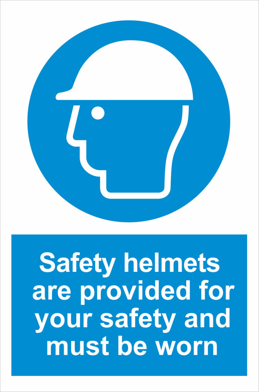 Safety helmets are provided for your safety and must be worn