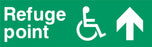 Refuge point - Disabled symbol - Up Arrow