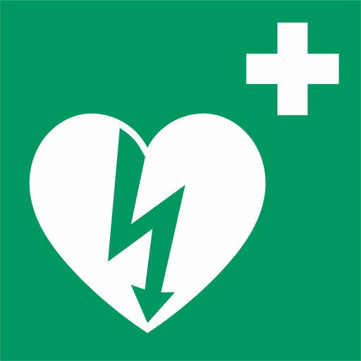 Automated external heart defibrillator - First aid symbol