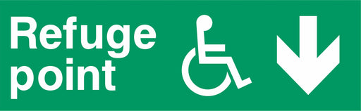 Refuge point - Disabled symbol - Down Arrow