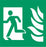Fire Exit - Emergency Exit - Running Man left - NHS COMPLIANT