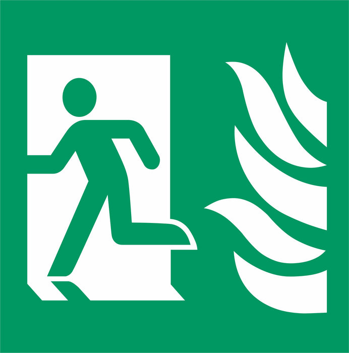 Fire Exit - Emergency Exit - Running Man left - NHS COMPLIANT