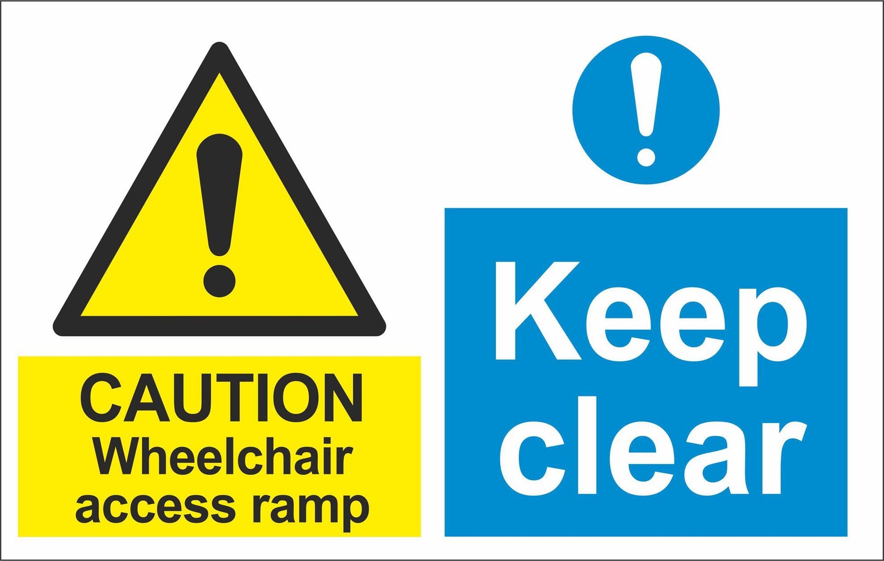 CAUTION Wheelchair access ramp Keep clear