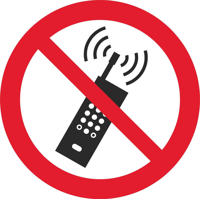 No activated mobile phones - Symbol sticker sheet