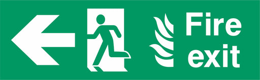 Fire Exit - Running Man Left - Left Arrow - NHS COMPLIANT
