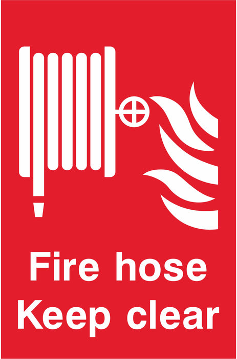 Fire hose Keep clear