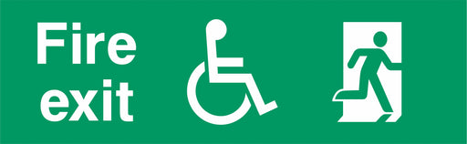 Fire exit - Running Man Right - Disabled logo