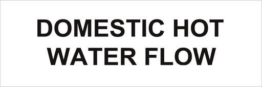 Pipeline Marking Label - DOMESTIC HOT WATER FLOW