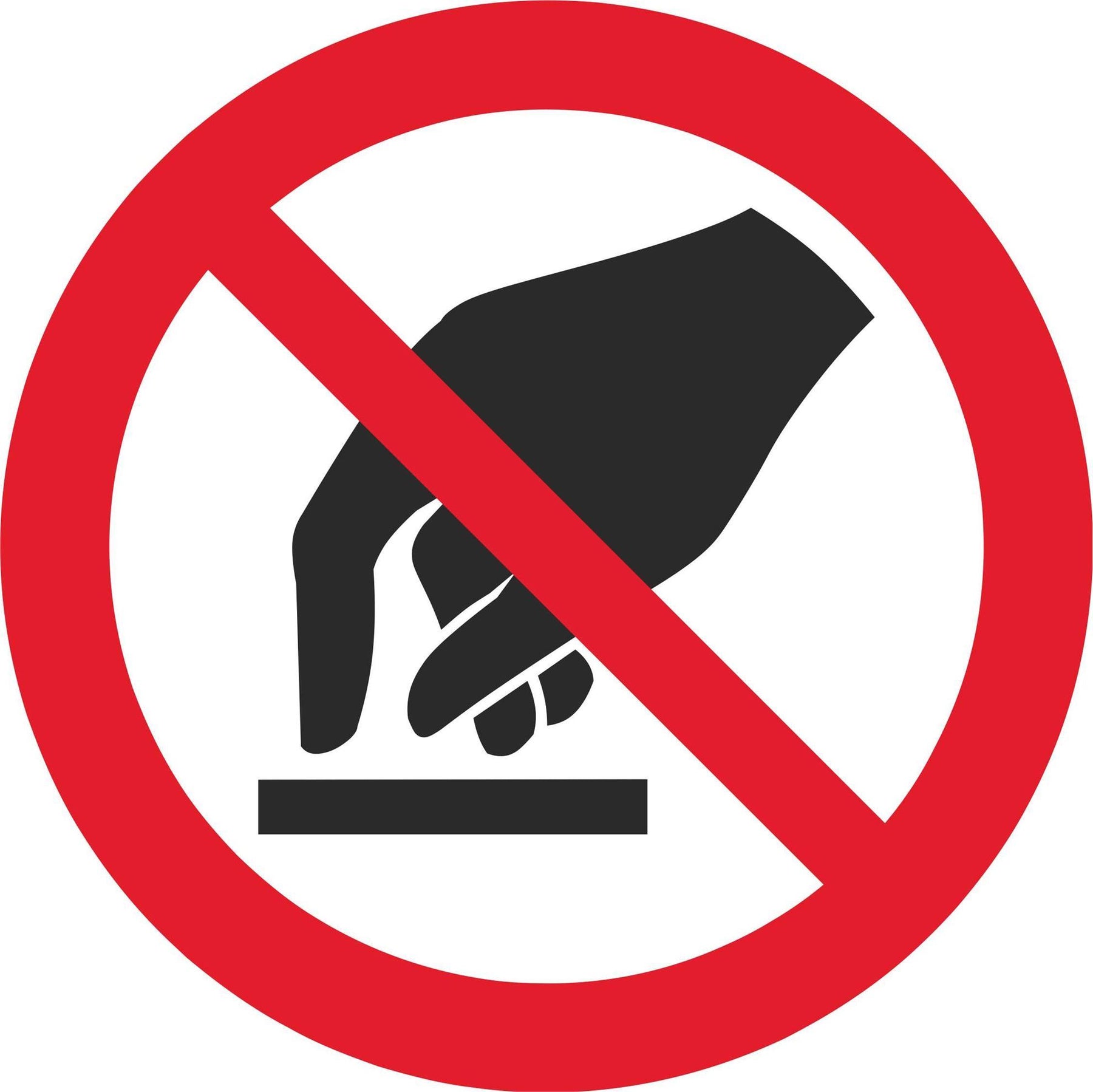 Do not touch - Symbol sticker sheet
