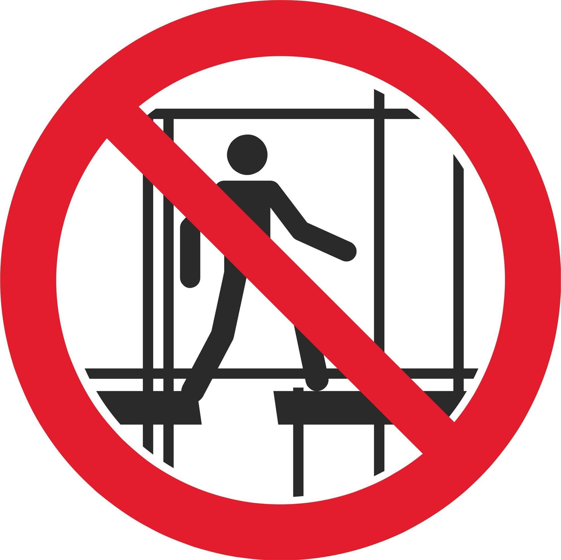 Do not use this incomplete scaffolding - Symbol sticker sheet