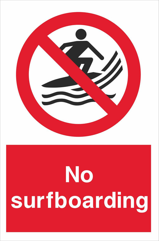 No surfboarding
