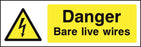 Danger Bare live wires