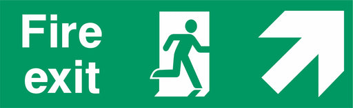 Fire Exit - Running Man Right - Up Right Arrow