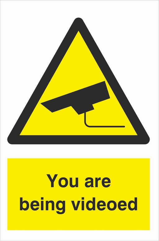 Security - CCTV  Sign - You are being videoed
