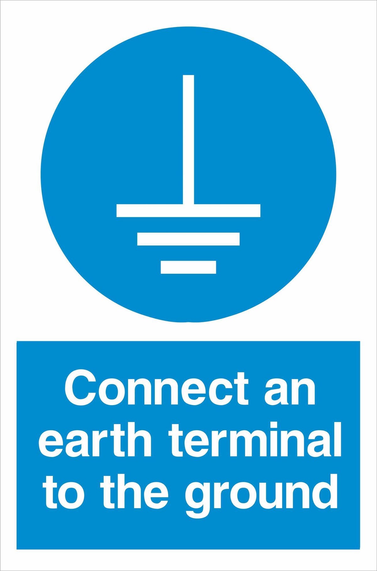Connect an earth terminal to the ground — Sign Services UK