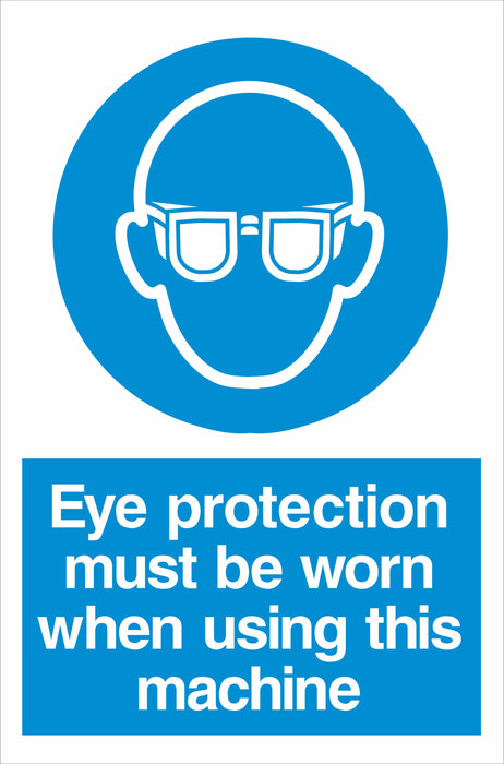 Eye protection must be worn when using this machine