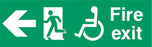 Fire exit - Running Man Left - Left Arrow - Disabled logo