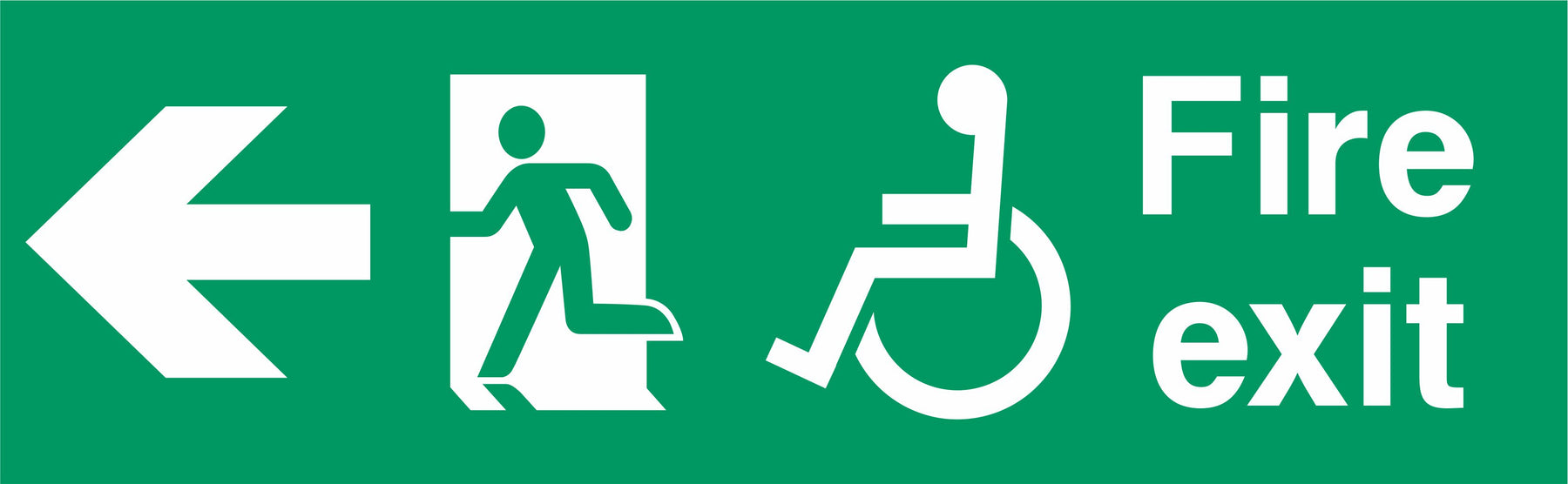 Fire exit - Running Man Left - Left Arrow - Disabled logo