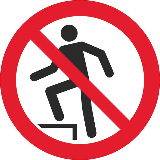 No stepping on surface - Symbol sticker sheet