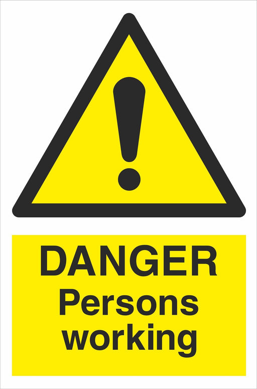 DANGER Persons working