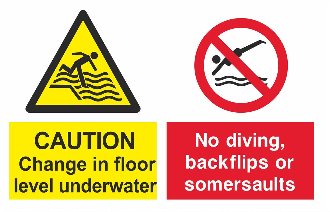 CAUTION Change in floor level underwater