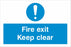 Fire exit Keep clear
