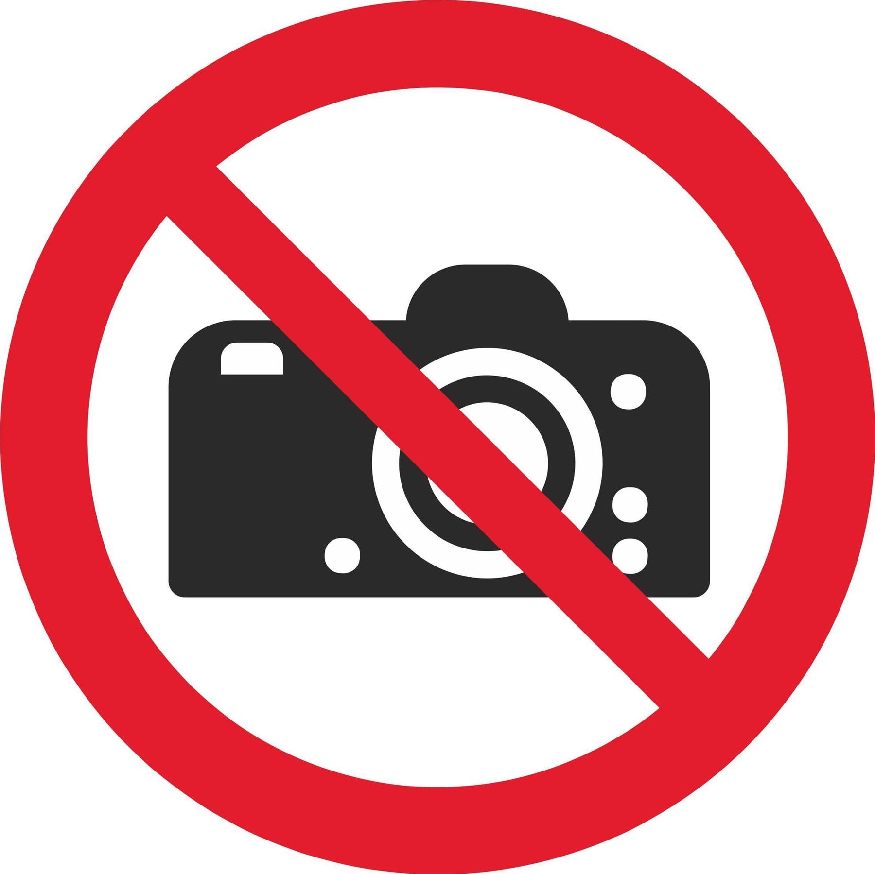 No photography - Symbol sticker sheet