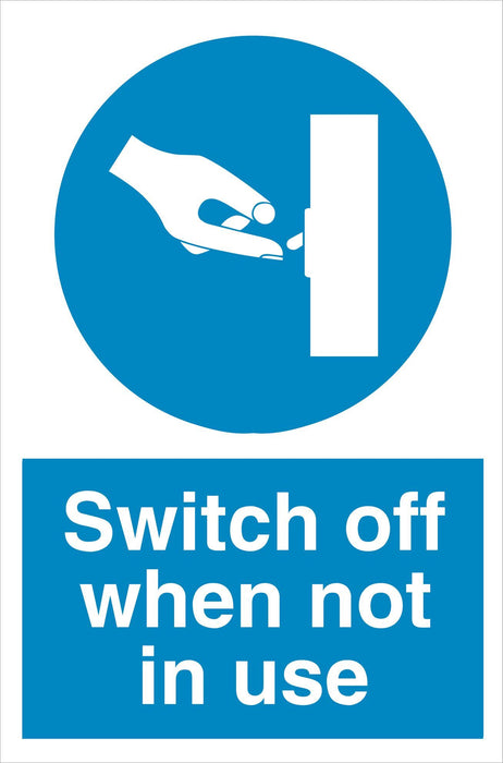 Switch off when not in use
