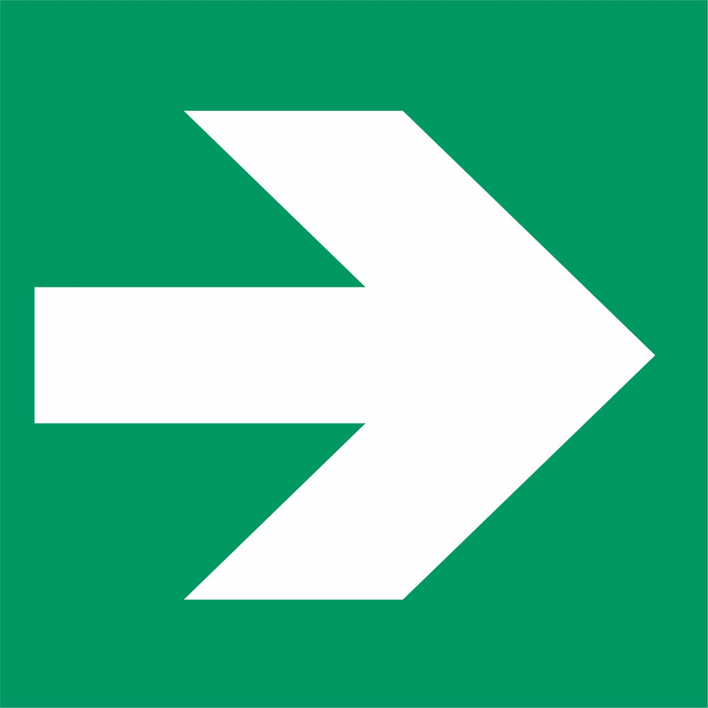 Emergency exit right arrow sign - General safe conditions