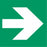 Emergency exit right arrow sign - General safe conditions
