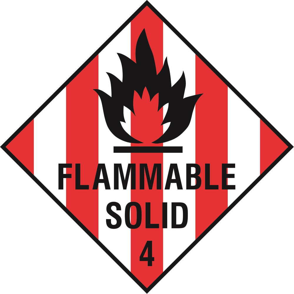 Hazardous Diamond - FLAMMABLE SOLID 4