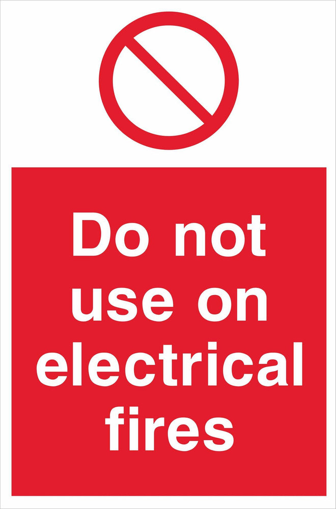 Do not use on electrical fires