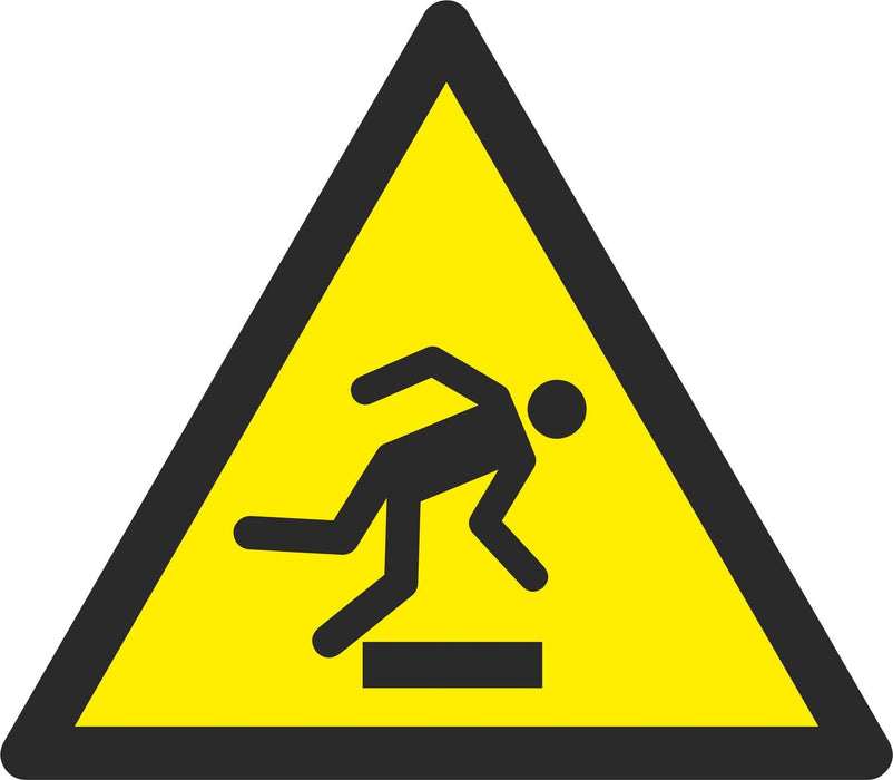 Warning Floor-level obstacle - Symbol sticker sheet