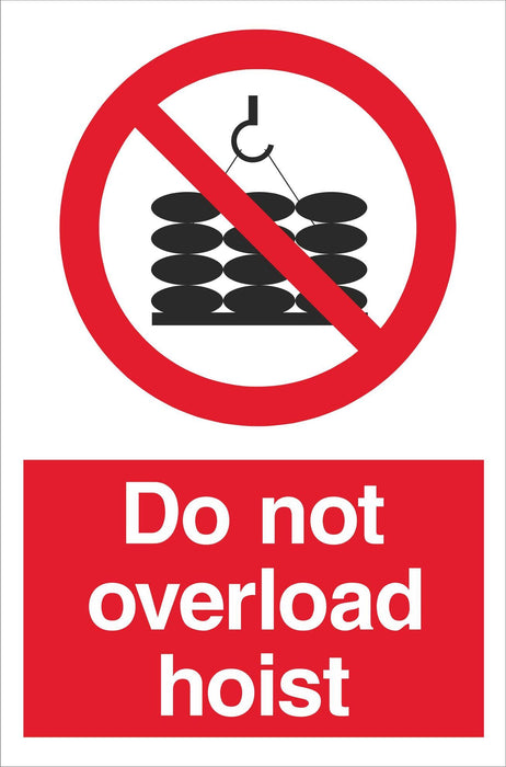 Do not overload hoist