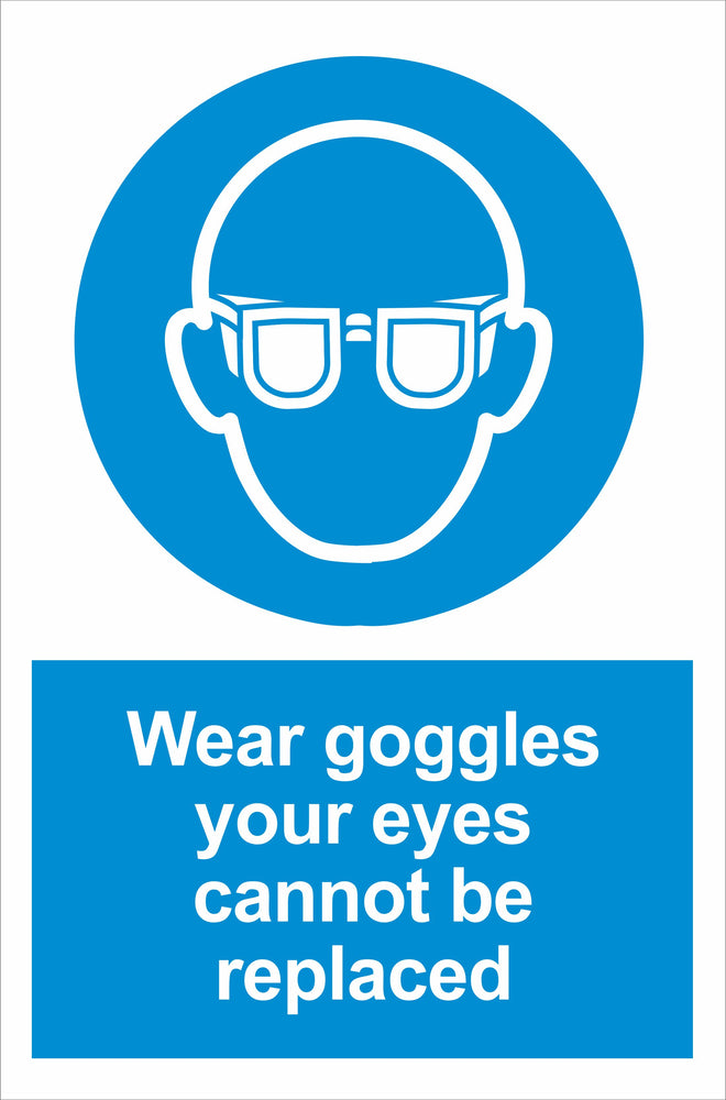Wear goggles your eyes cannot be replaced