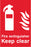 Fire extinguisher Keep clear