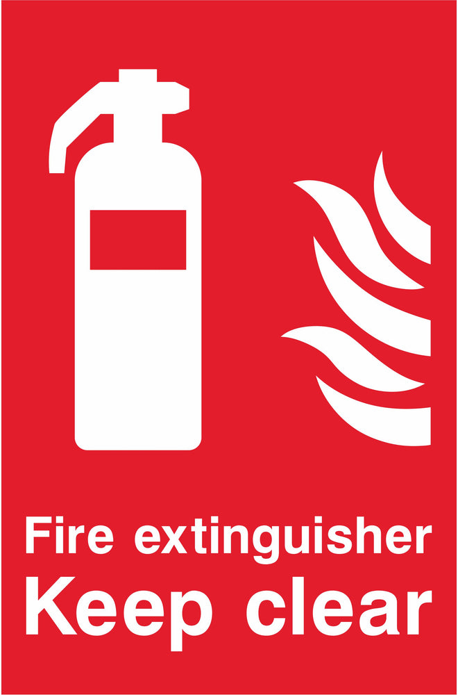 Fire extinguisher Keep clear