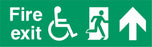 Fire exit - Running Man Right - Up Arrow - Disabled logo