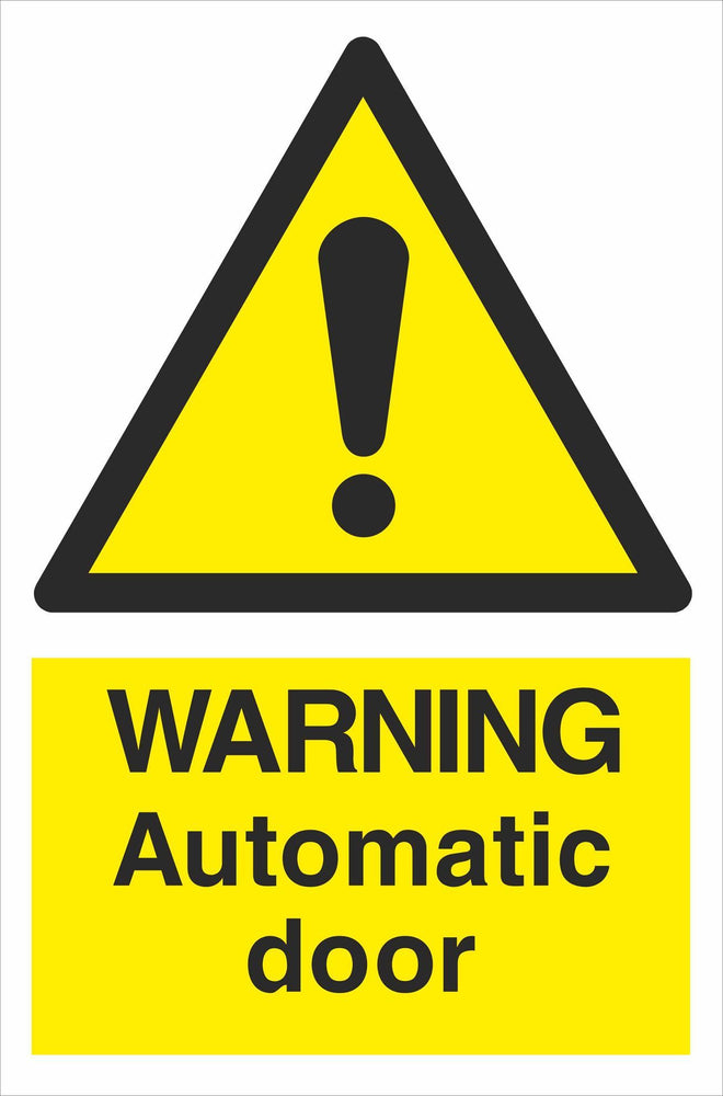 WARNING Automatic door