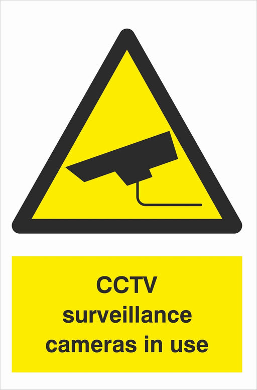 Security - CCTV  Sign - CCTV surveillance cameras in use