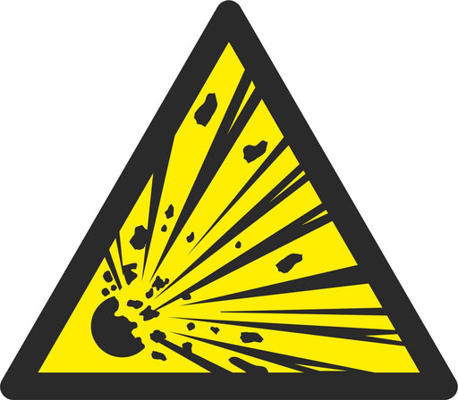 Warning Explosive material - Symbol sticker sheet