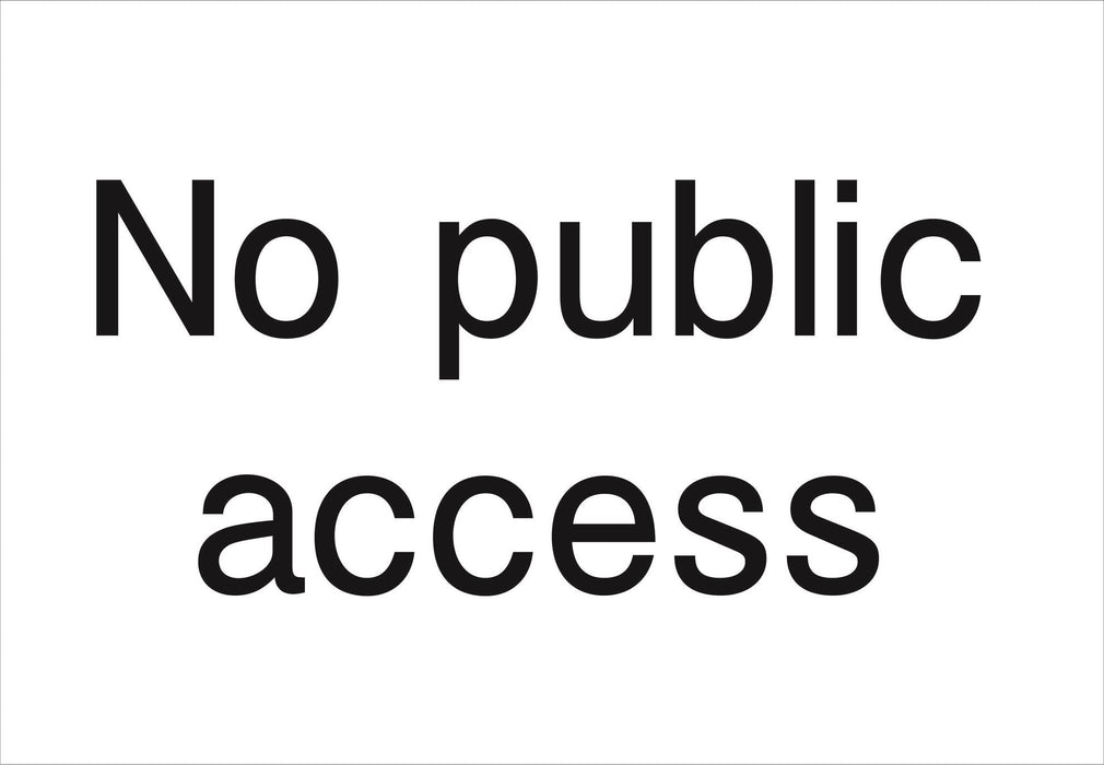 No public access