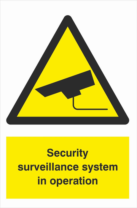 Security - CCTV  Sign - Security surveillance system in operation