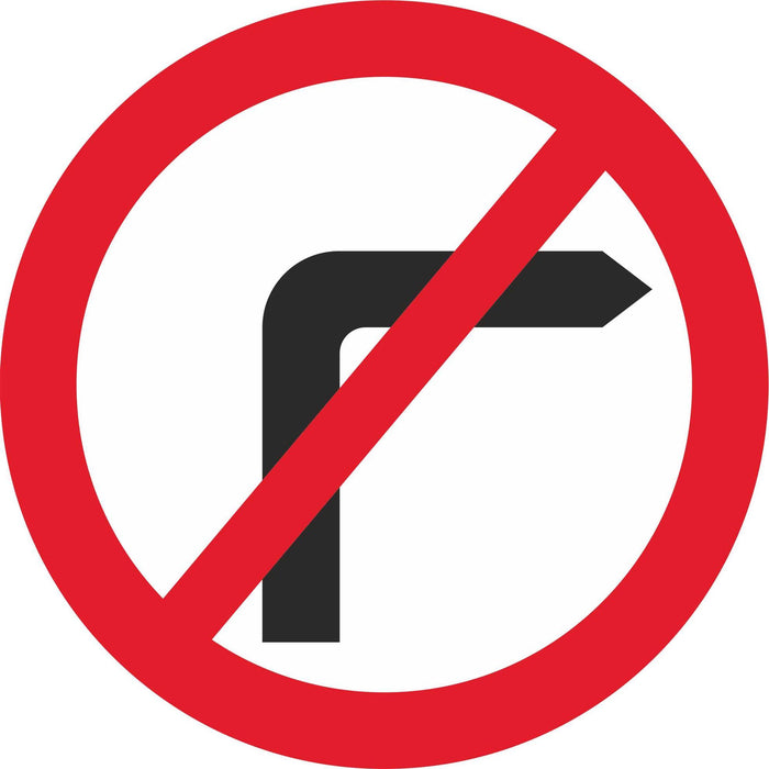 No right turn - Road Traffic Sign