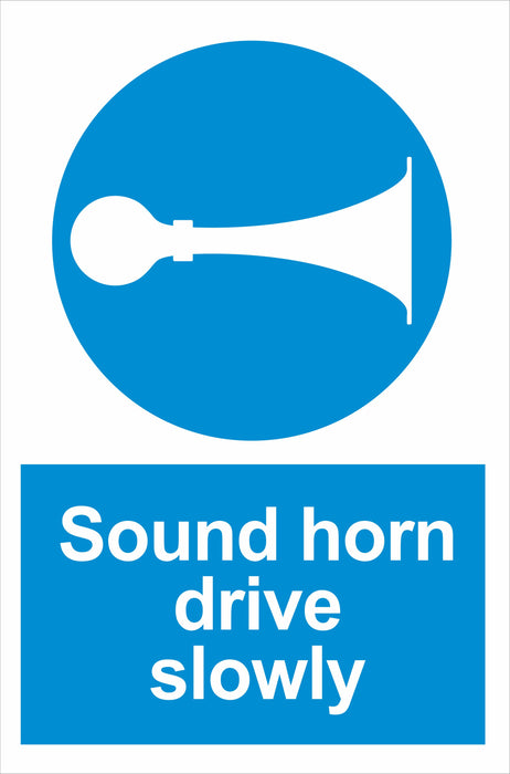 Sound horn drive slowly